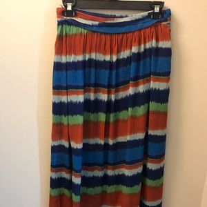 Multicolor Striped Maxi Skirt